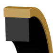 Piston Seal Hallite PTFE Bronze - Profile ring NBR