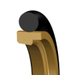 Rod Seal Hallite PTFE Bronze - O-ring NBR 70